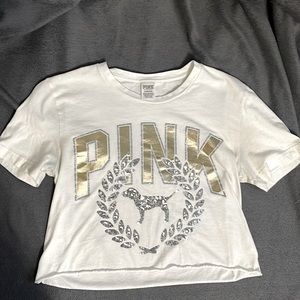PINK cropped tee